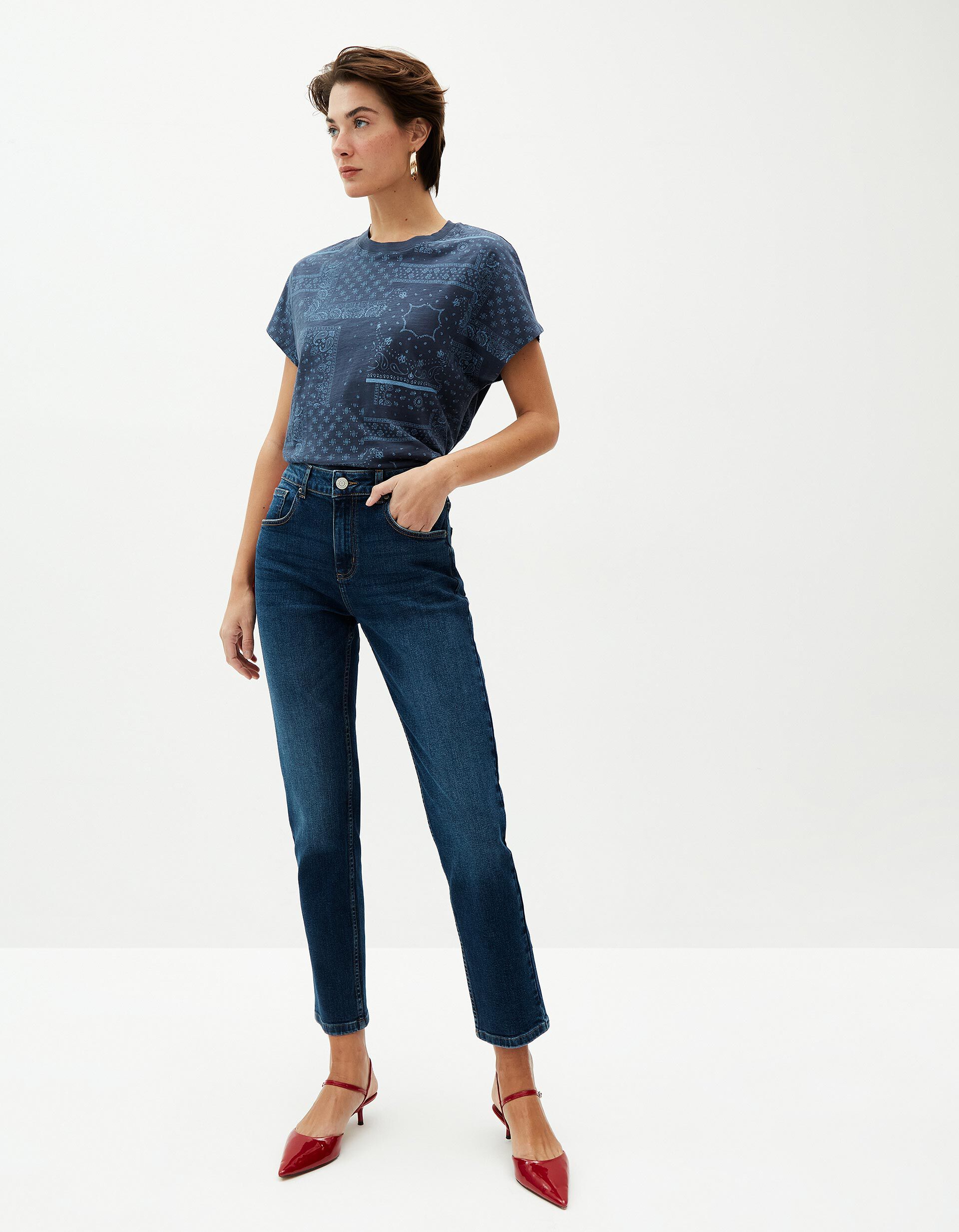 Comprar Online Cal&ccedil;as de Ganga 'Slim Fit', Mulher, Azul 