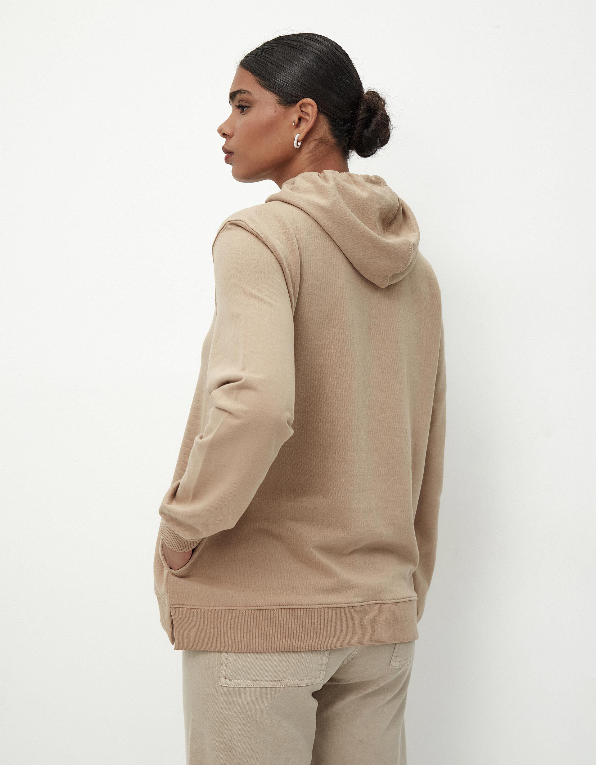 Comprar Online Sweatshirt Capuz, Mulher, Bege