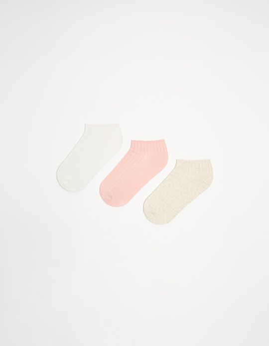 Comprar Online Pack 3 Pares de Meias, Mulher, Cru 
