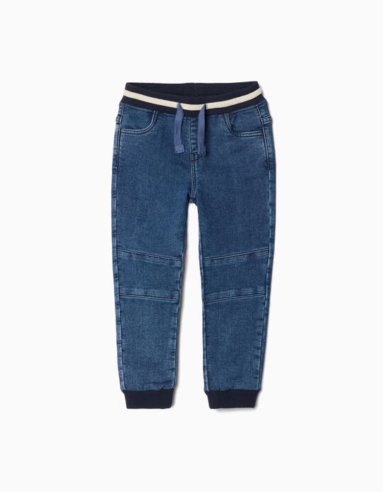 Comprar Online Calças de Ganga Malha, Menino, Azul