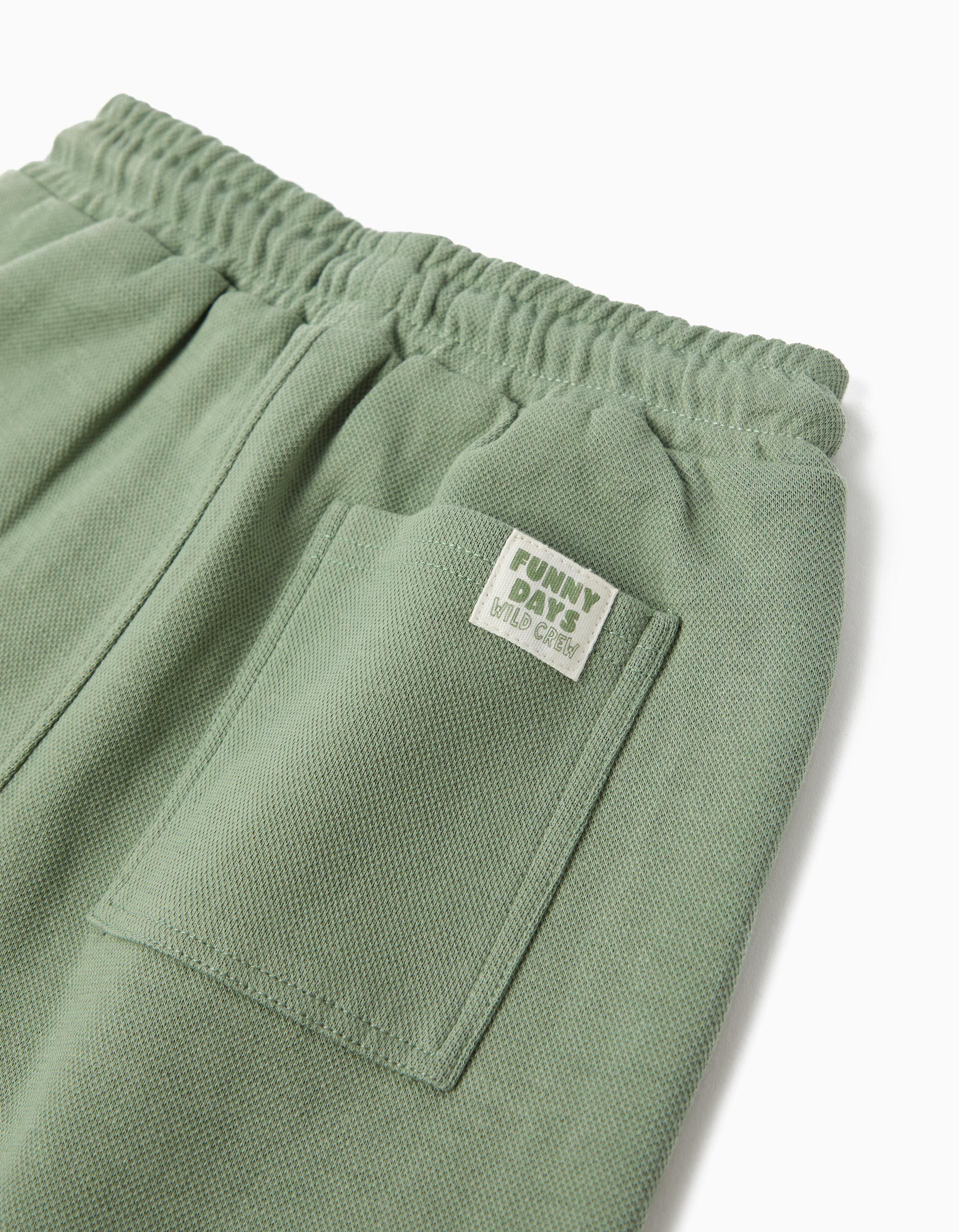 Comprar Online Cal&ccedil;&otilde;es de Felpa Texturizados, Menino, Verde Escuro