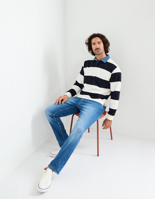 Comprar Online Calças de Ganga 'Tapered Fit', Homem, Azul Claro