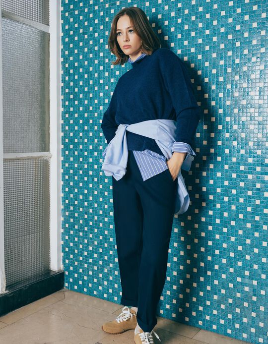 Comprar Online Cal&ccedil;as, Mulher, Azul Escuro 