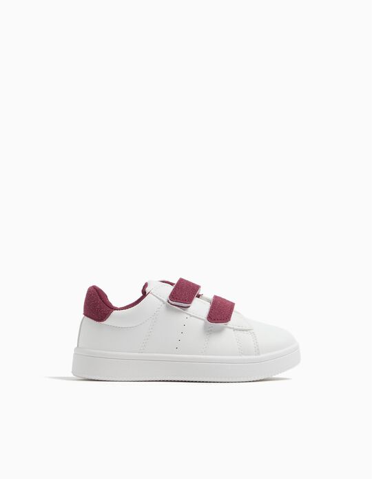 Comprar Online Sapatilhas Contraste Velcros, Bebé, Vermelho Escuro