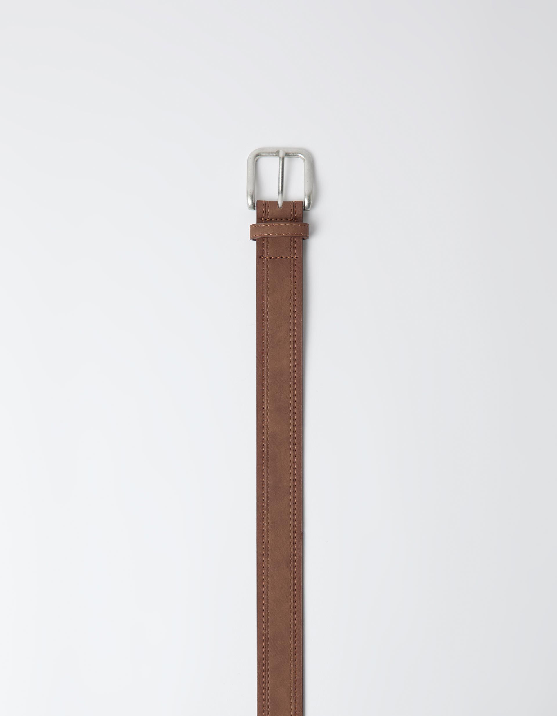 Comprar Online Cinto Com Pesponto, Homem, Castanho