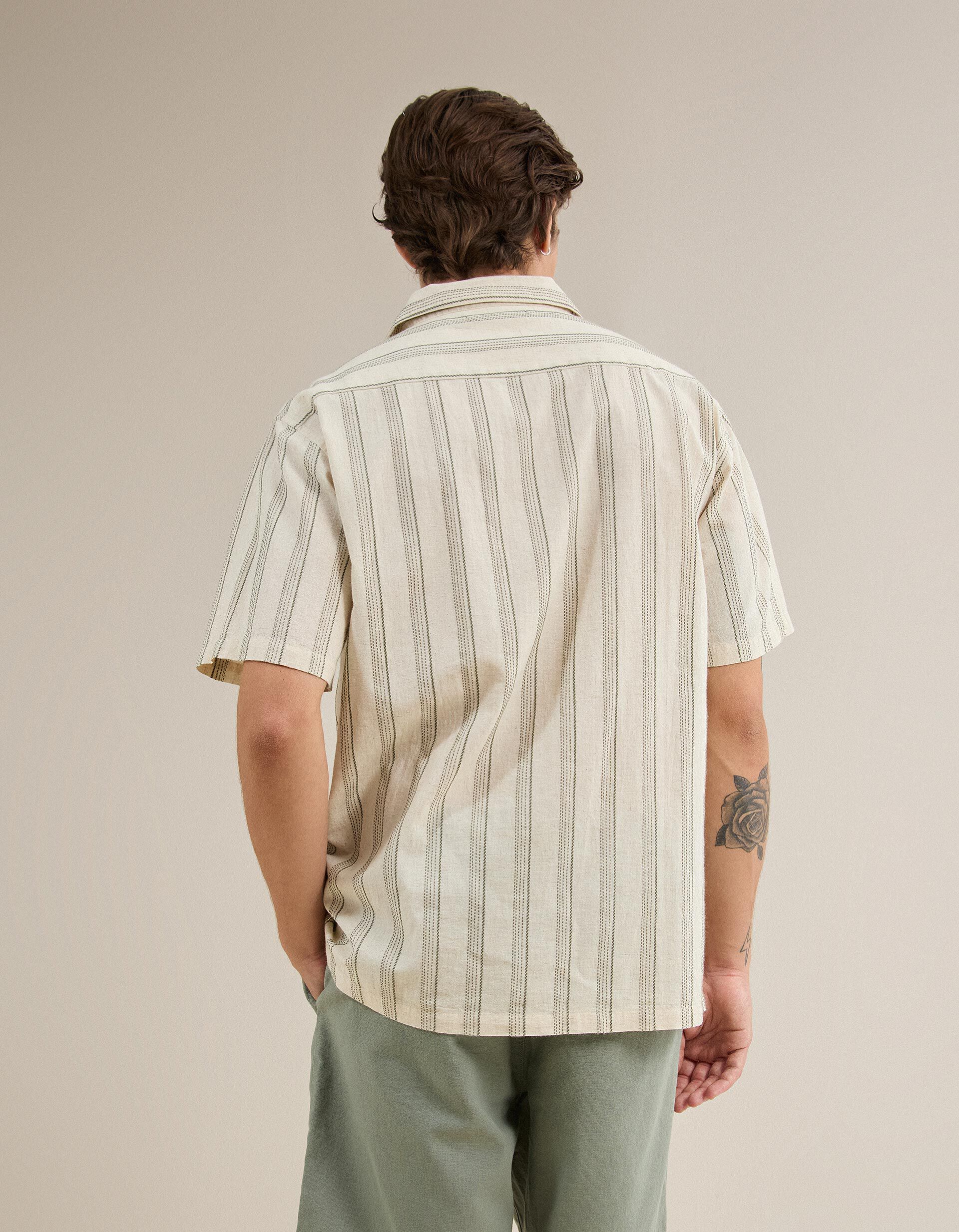Comprar Online Camisa Resort com Linho, Homem, Bege Claro