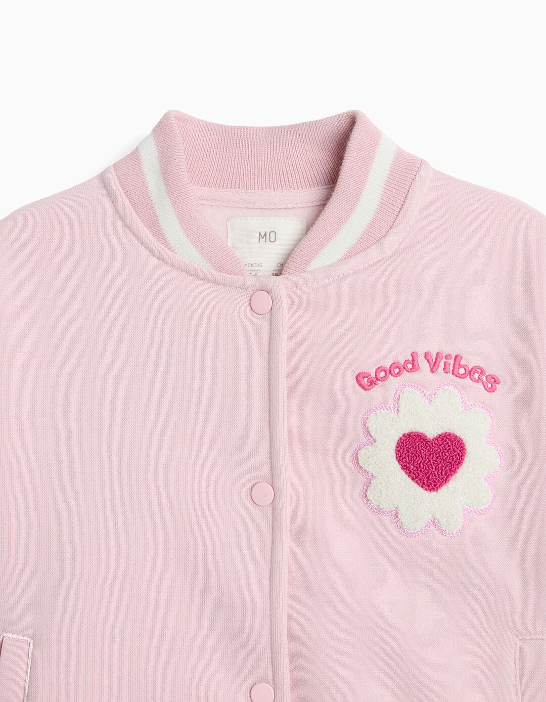 Casaco Bomber, Menina, Rosa Claro 