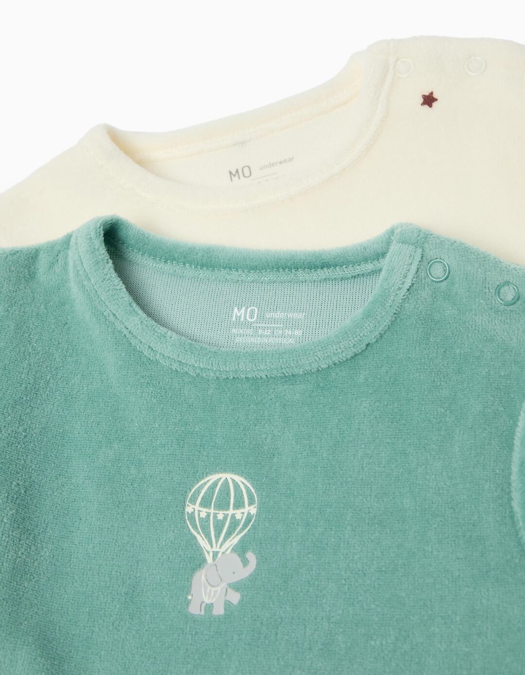 Pack 2 Babygrows Veludo, Rec&eacute;m-Nascido, Verde Escuro