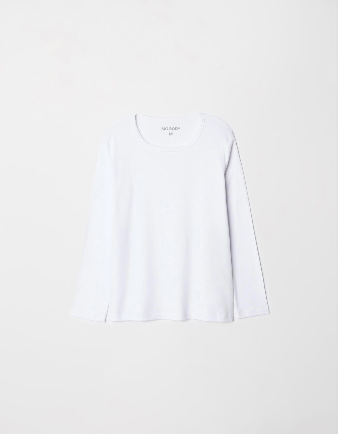 Camisola Interior de Manga Comprida, Mulher, Branco