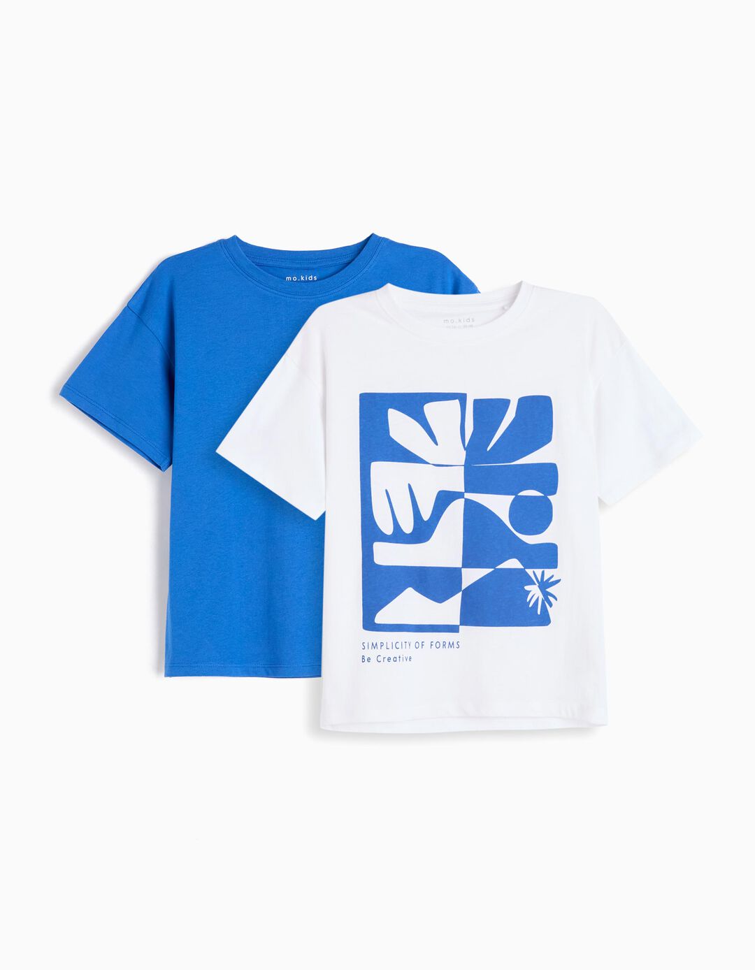 Pack 2 T-shirts, Menino, Azul e Branco