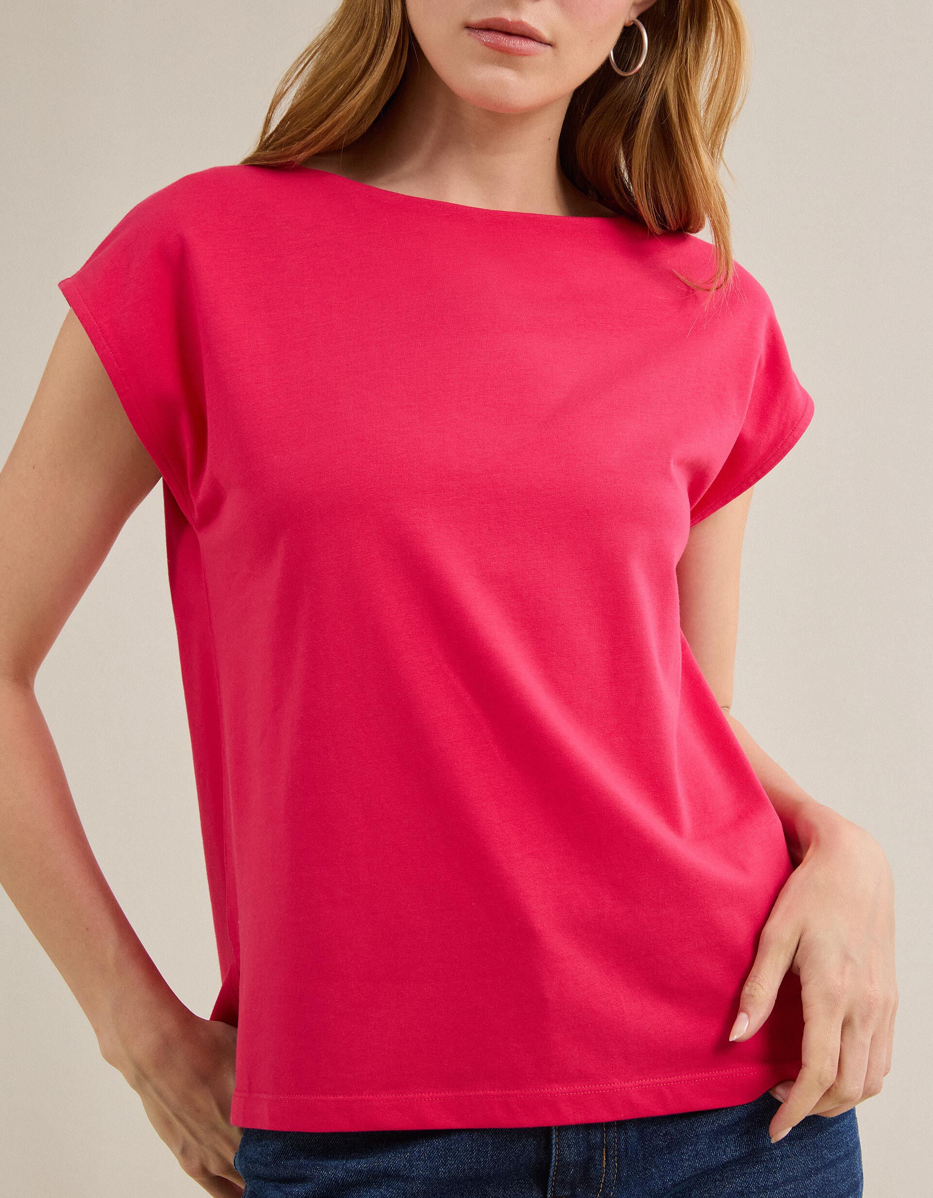 Comprar Online T-shirt, Mulher, Rosa Escuro