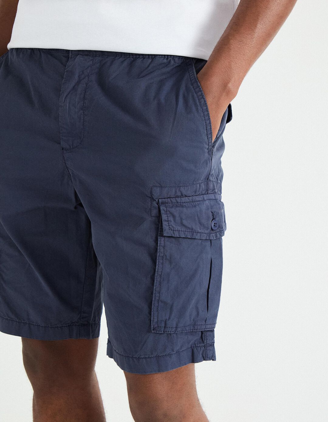 Calções Cargo, Homem, Azul Escuro