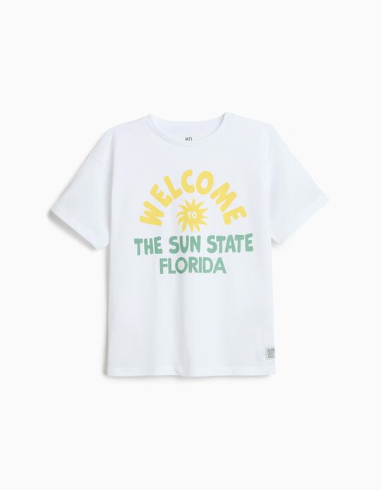 Comprar Online T-shirt Estampada, Menino, Branco