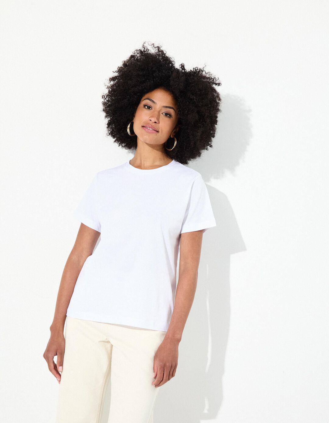 T-shirt, Mulher, Branco