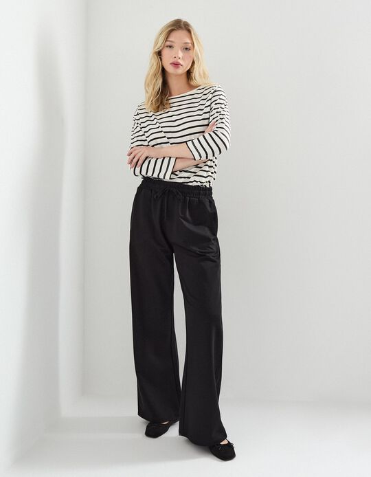 Comprar Online Calças Joggers Wide Leg, Mulher, Preto