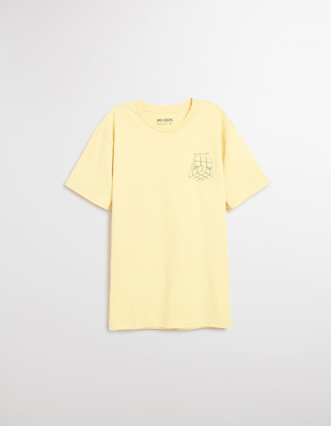 T-shirt Print, Homem, Amarelo Claro 