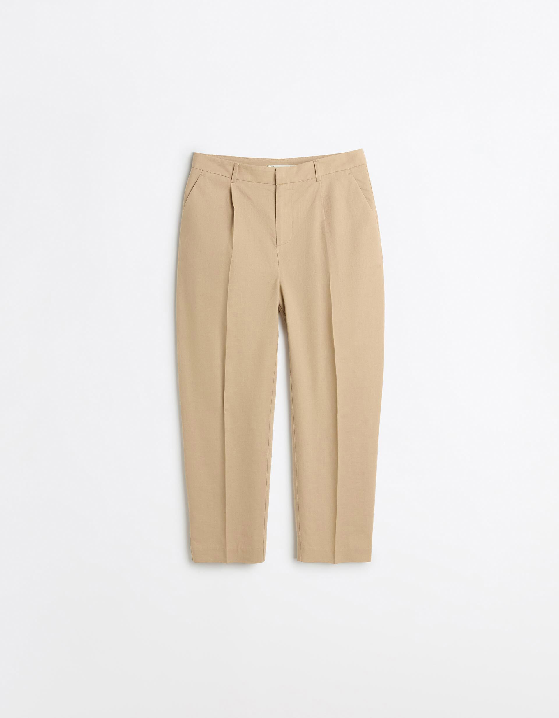 Comprar Online Cal&ccedil;as com Linho, Mulher, Bege