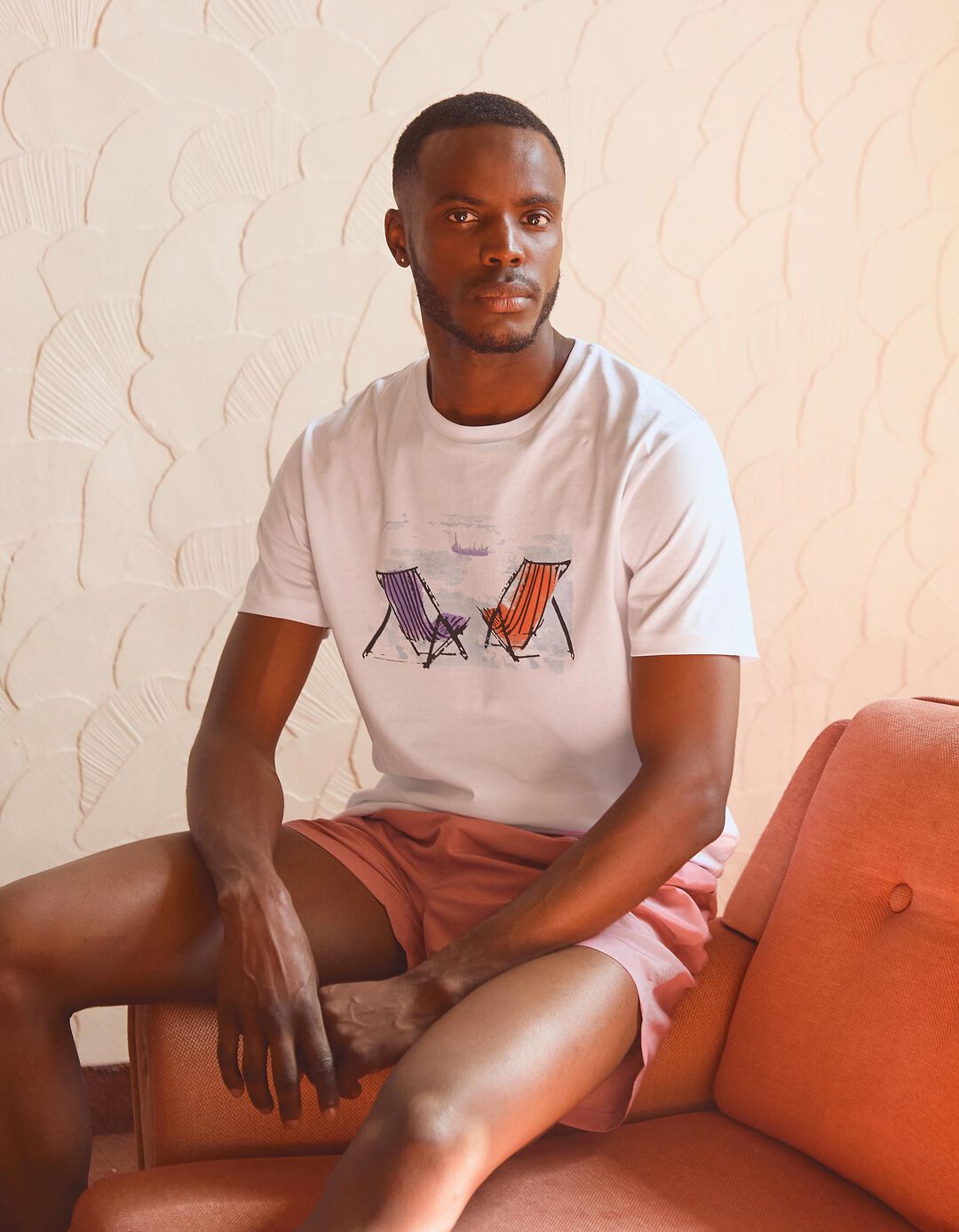 T-shirt Jersey Print, Homem, Branco
