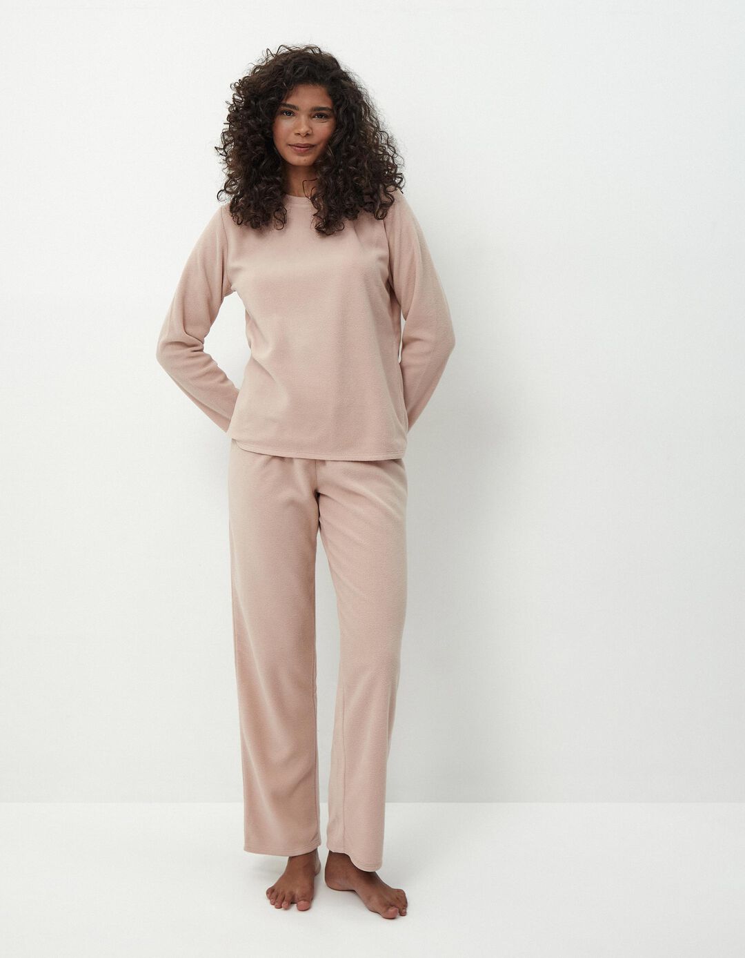 Pijama Polar, Mulher, Rosa Claro