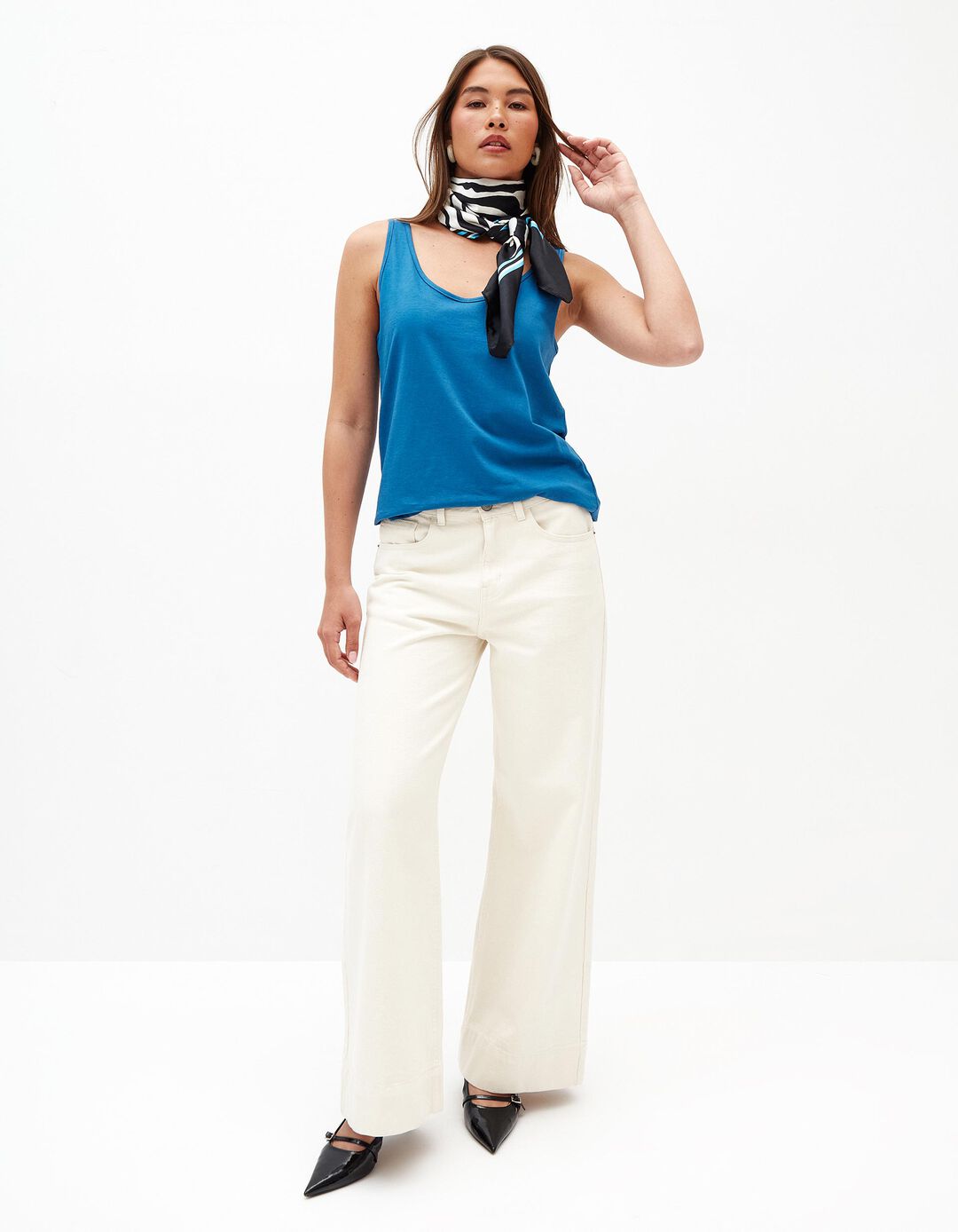 Top Jersey, Mulher, Azul
