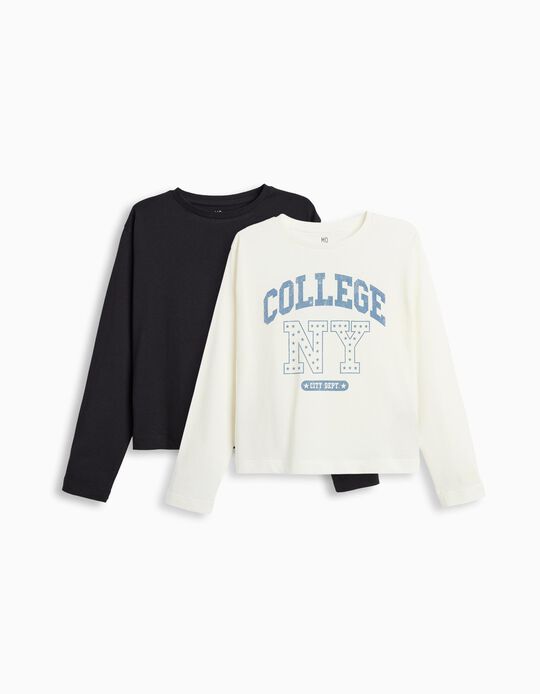Comprar Online Pack 2 T-shirts, Menina, Branco