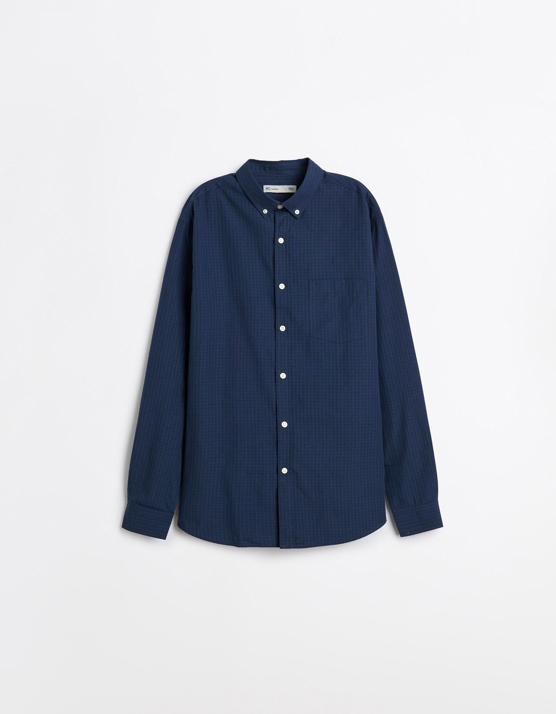 Comprar Online Camisa De Popelina, Homem, Azul Escuro