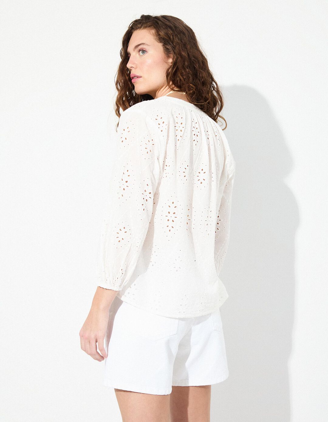 Blusa Bordada, Mulher, Branco