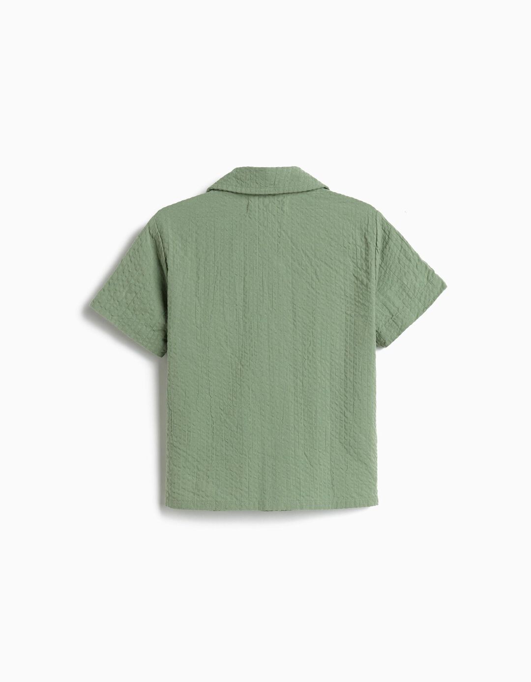 Camisa Texturada, Menino, Verde Escuro