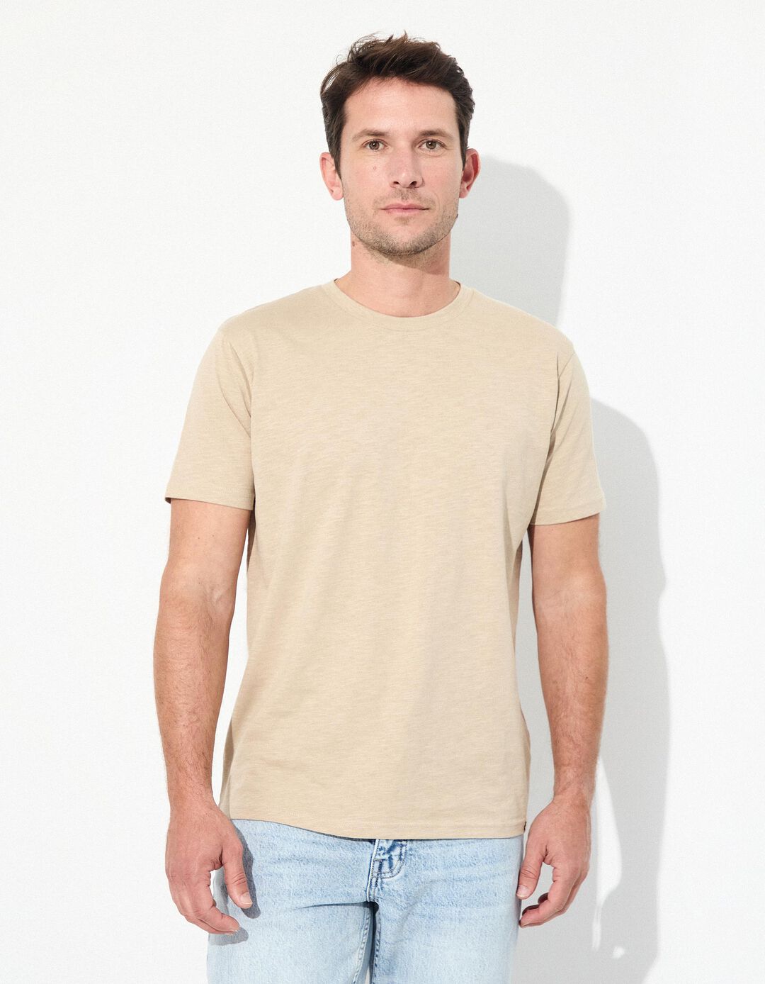 T-shirt Jersey, Homem, Bege 