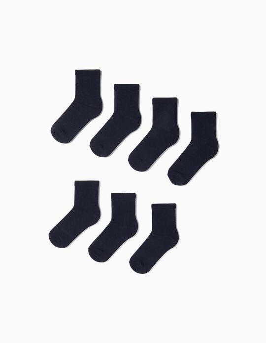 Comprar Online Pack 7 Pares de Meias, Criança, Azul Escuro