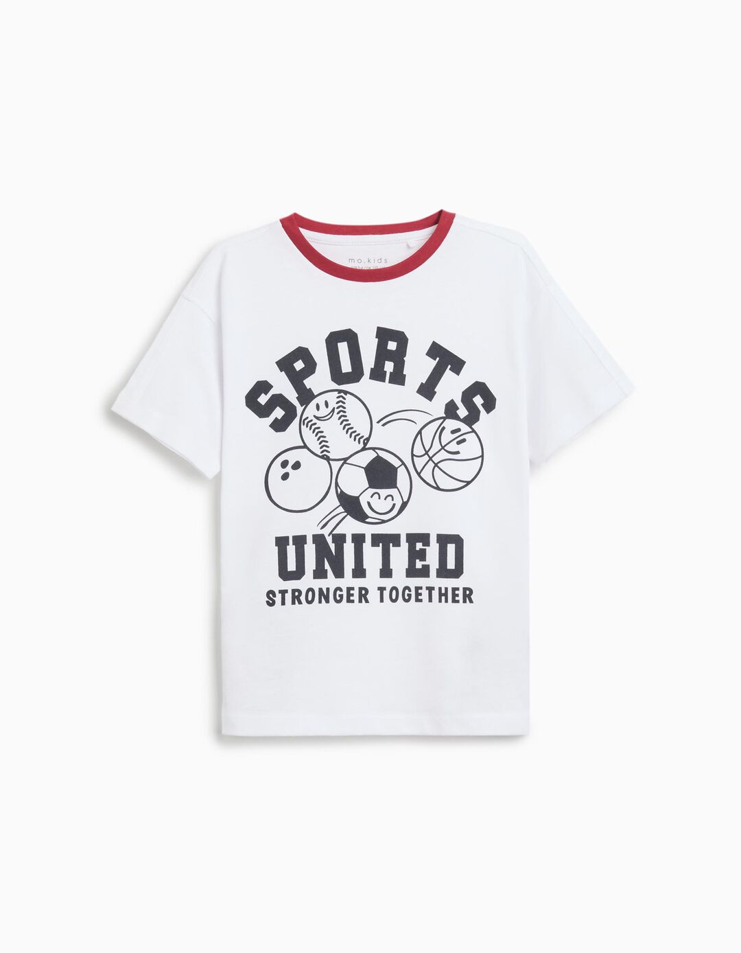 T-shirt Print, Menino, Branco