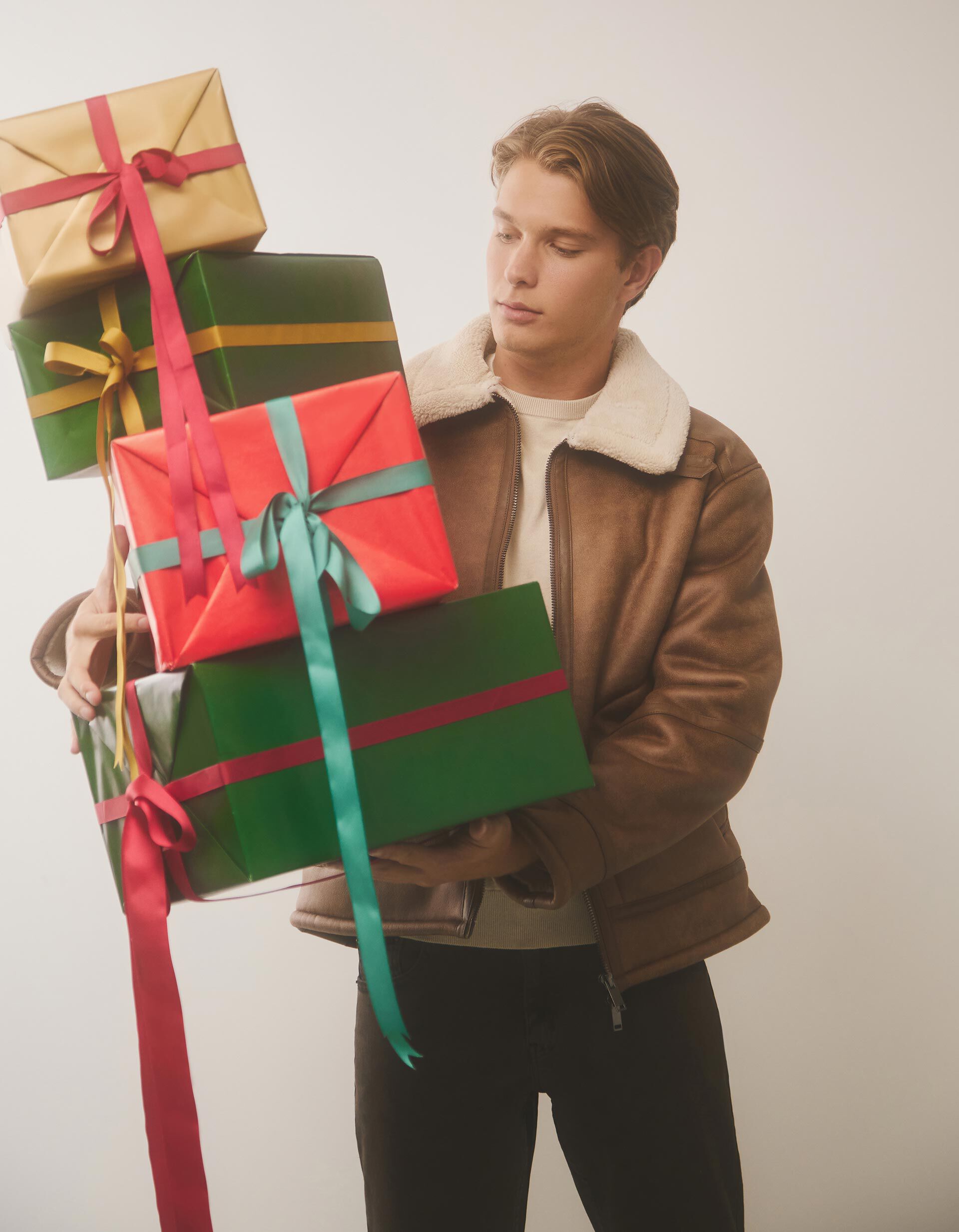 Comprar Online Blus&atilde;o em Sherpa, Homem, Bege Escuro