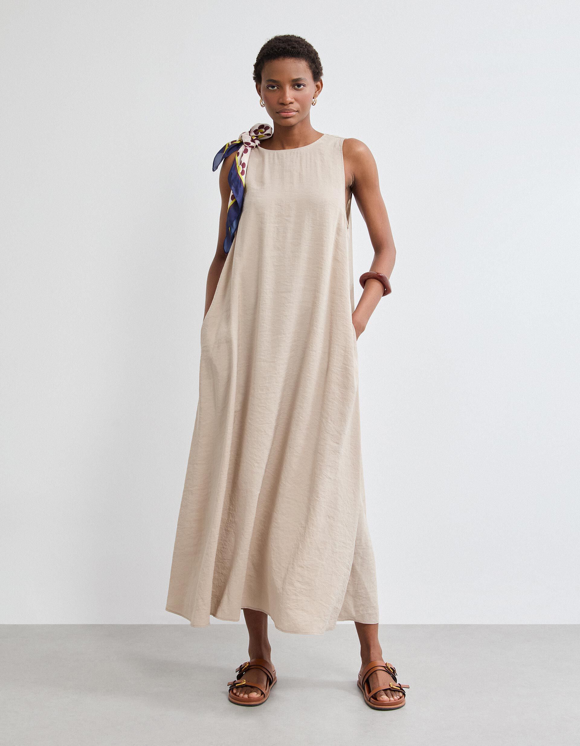 Comprar Online Vestido Modal, Mulher, Bege
