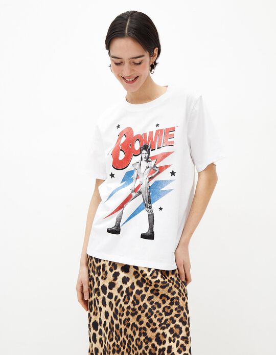 Comprar Online T-shirt 'Bowie', Mulher, Bege Claro