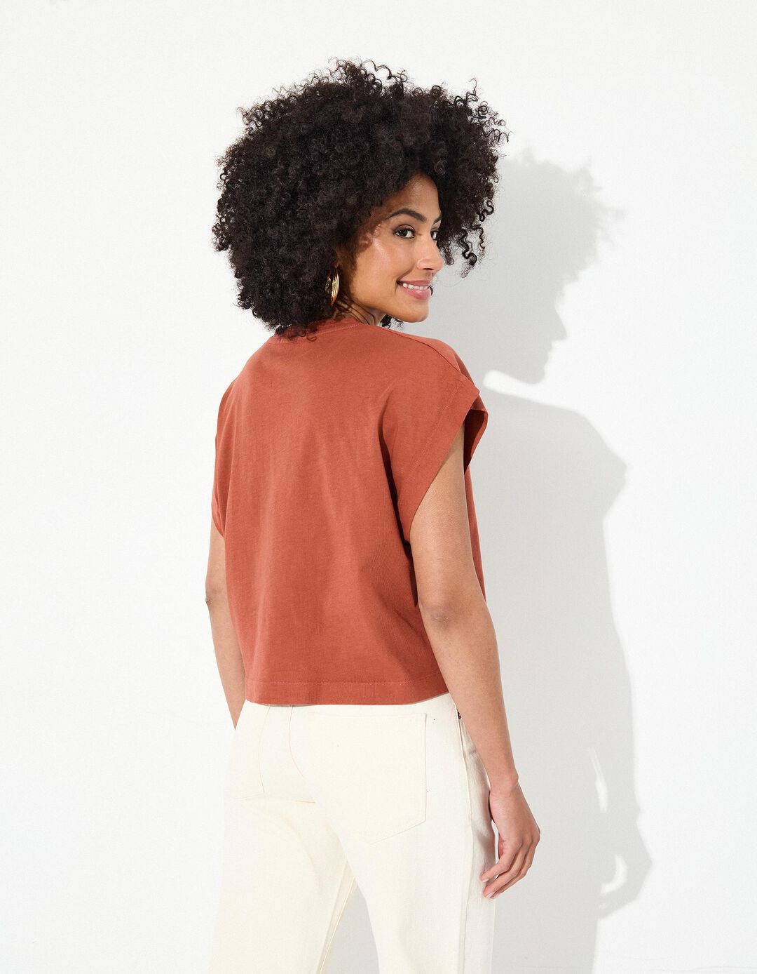 T-shirt, Mulher, Laranja Escuro
