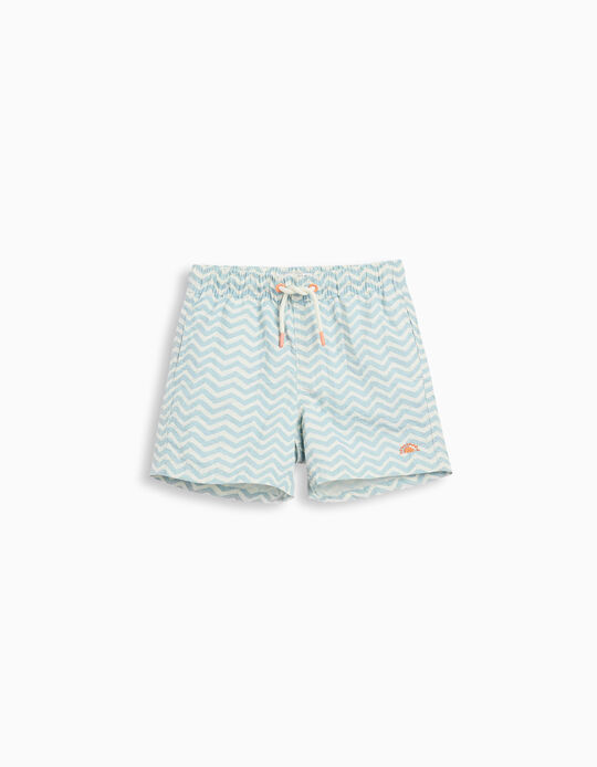 Comprar Online Calções de Banho com Ondas, Menino, Azul Claro