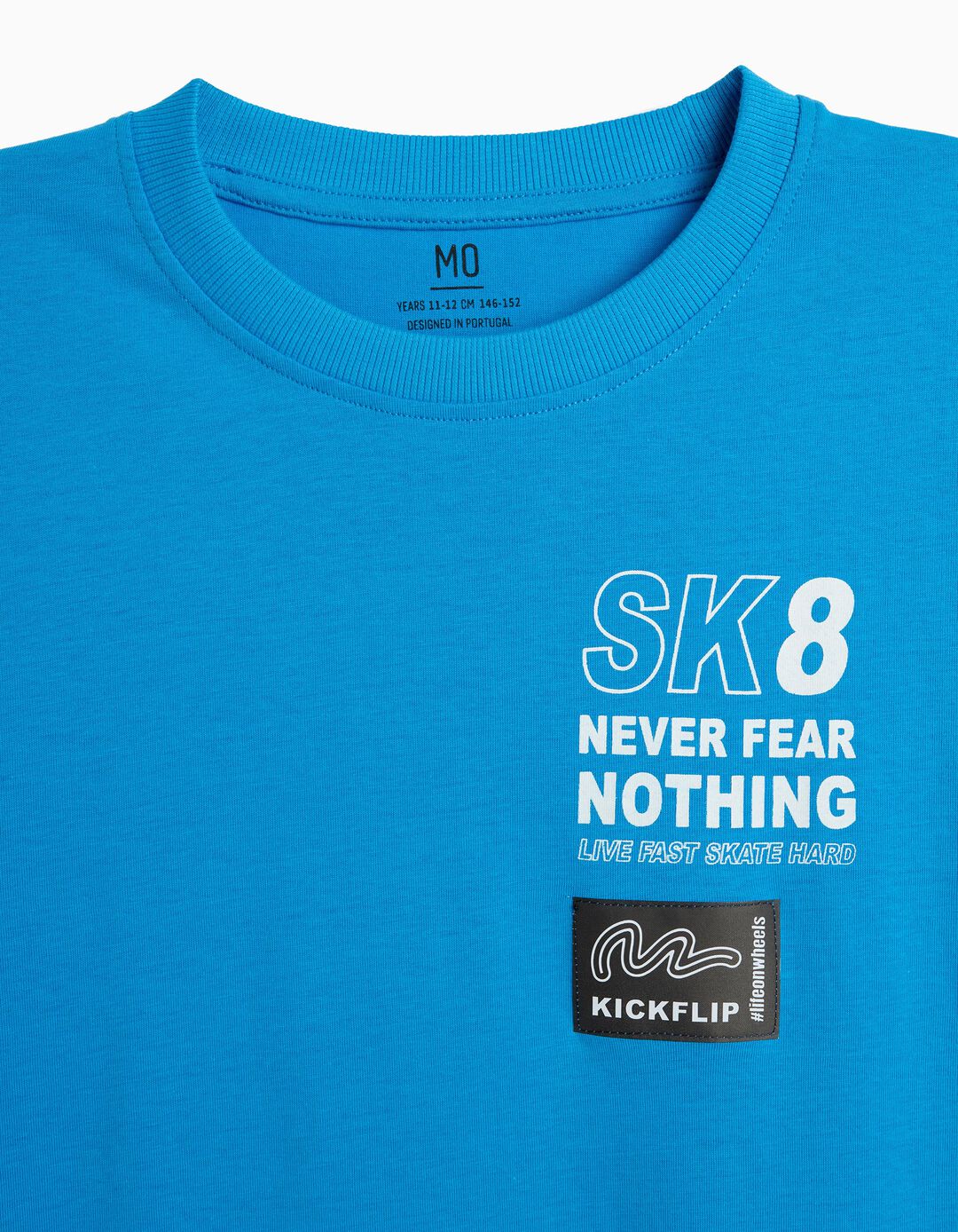 T-shirt Estampada 'Loose Fit', Menino, Azul