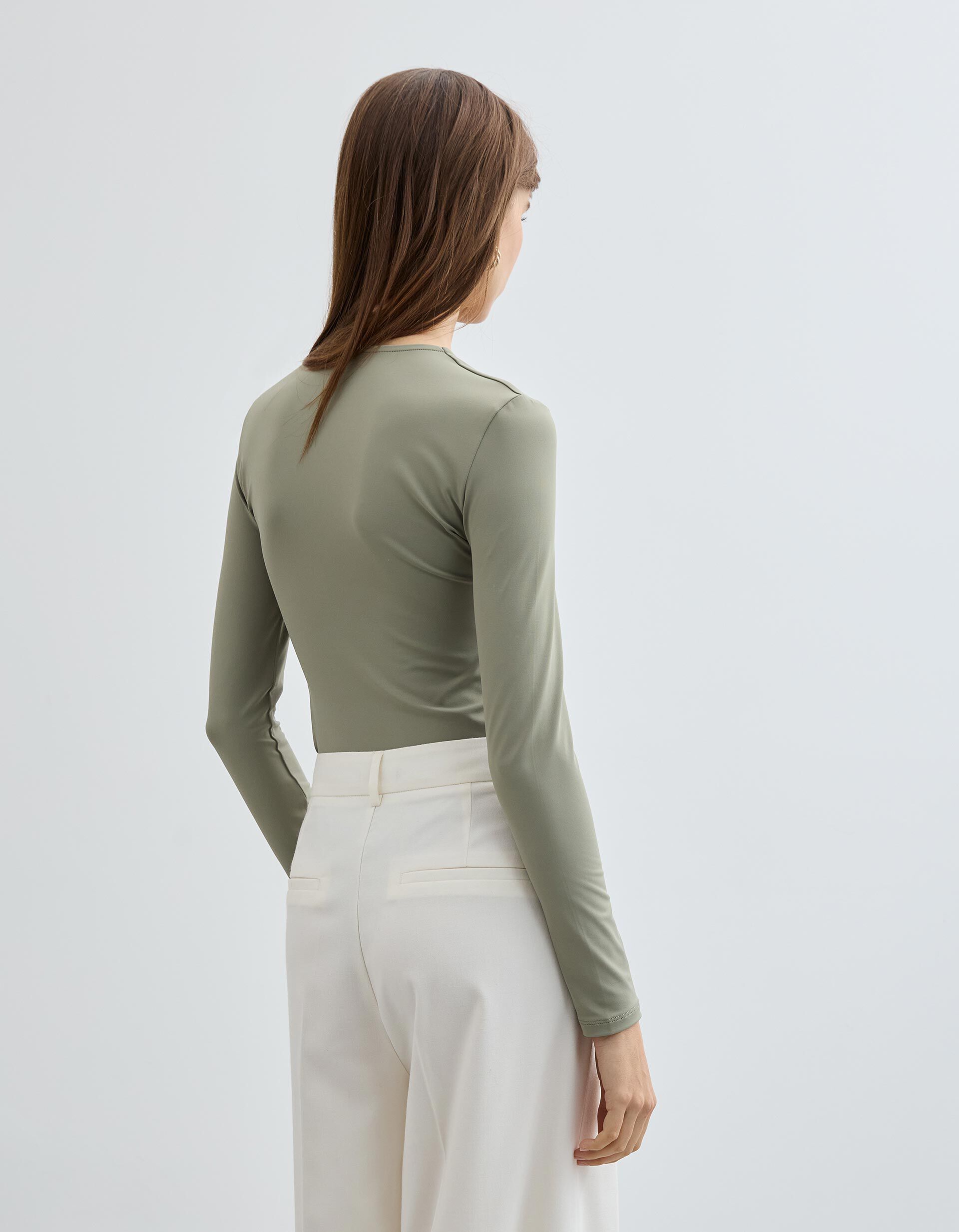 Comprar Online Body de Manga Comprida, Mulher, Verde Escuro