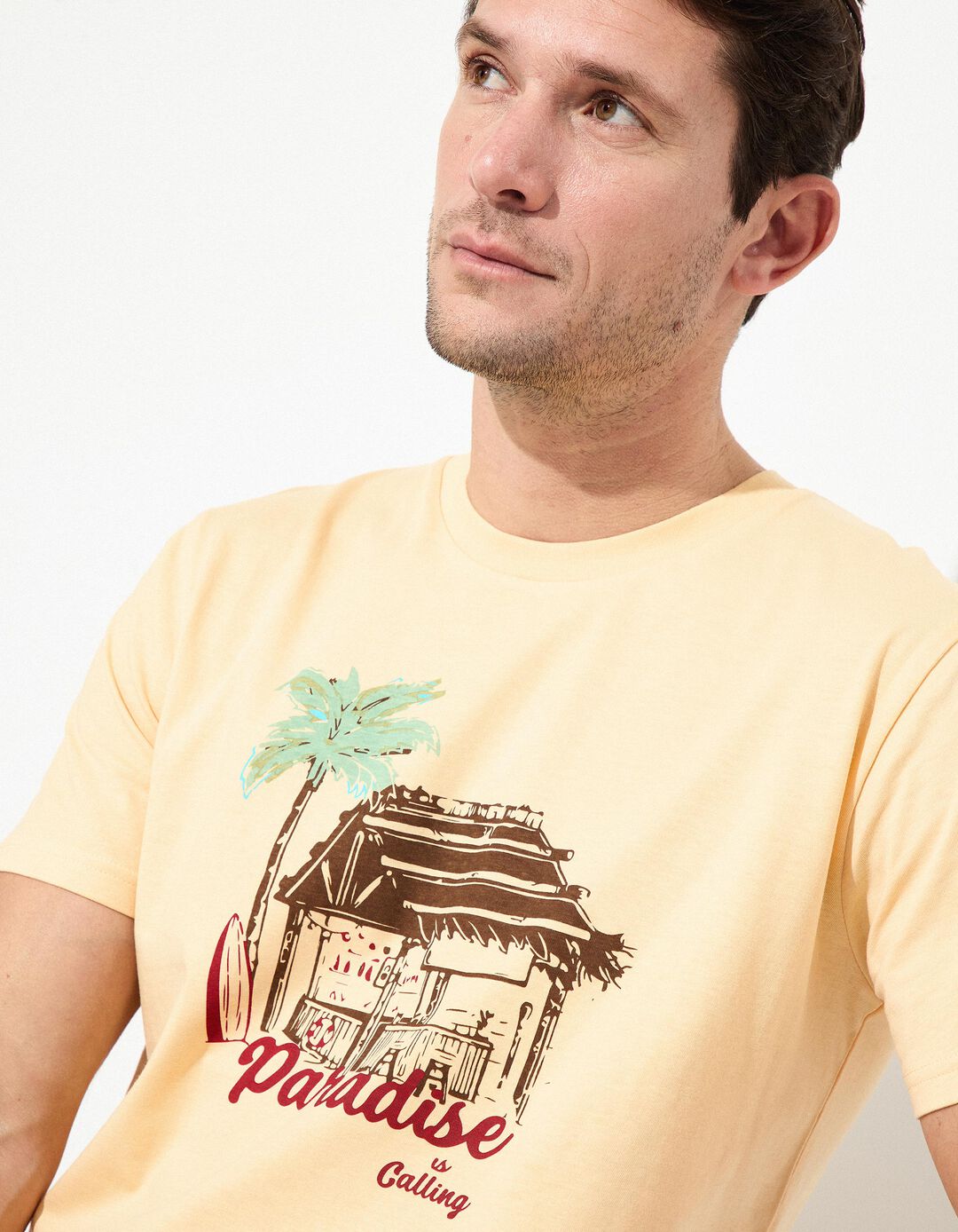 T-shirt Jersey, Homem, Laranja Claro