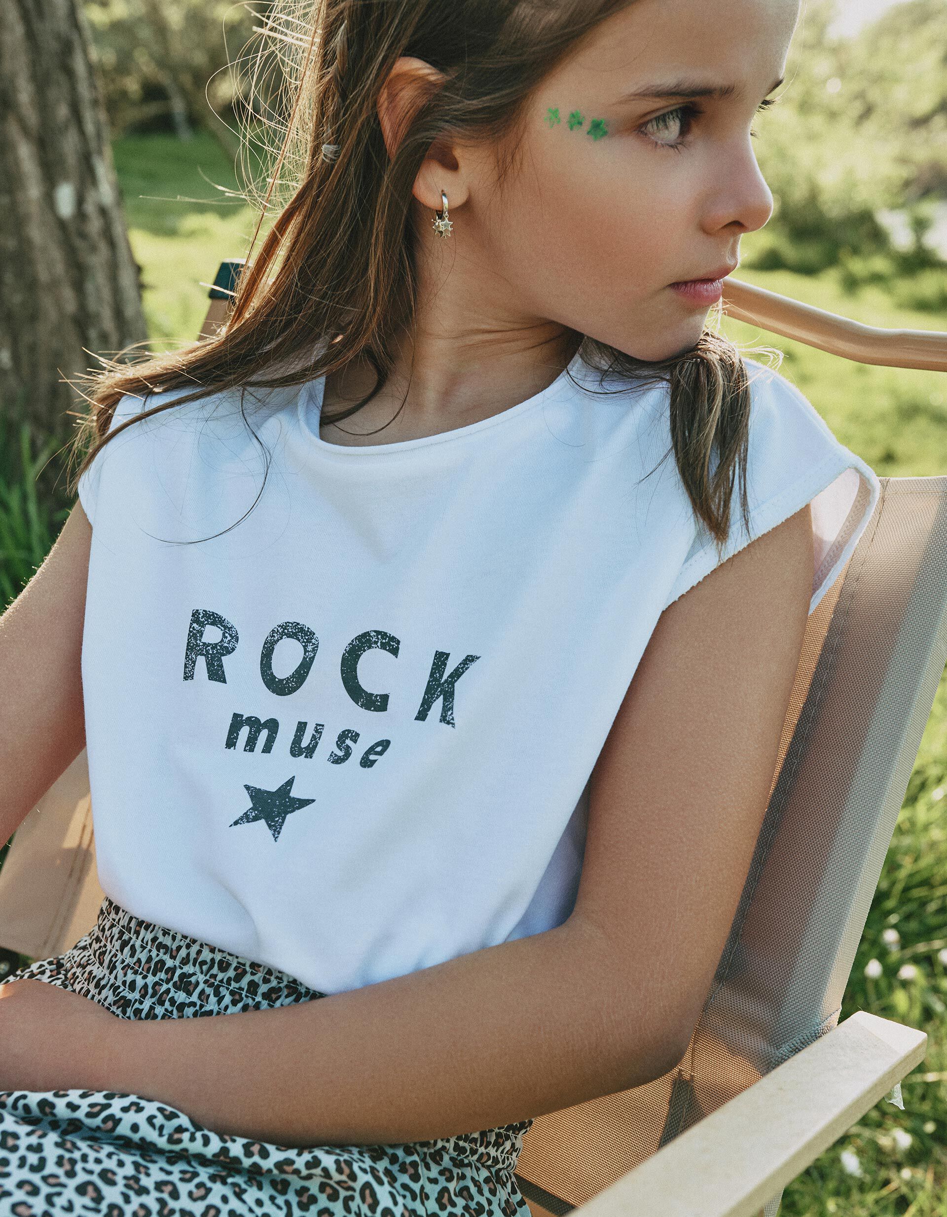 Comprar Online T-shirt Estampada, Menina, Branco