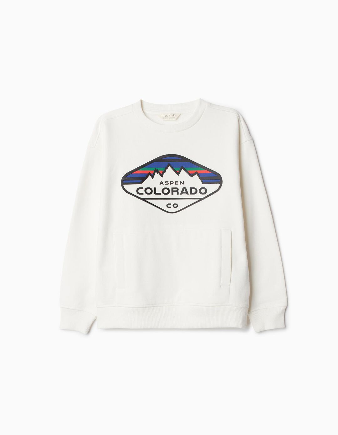 Sweatshirt de Felpa Estampado, Menino, Branco