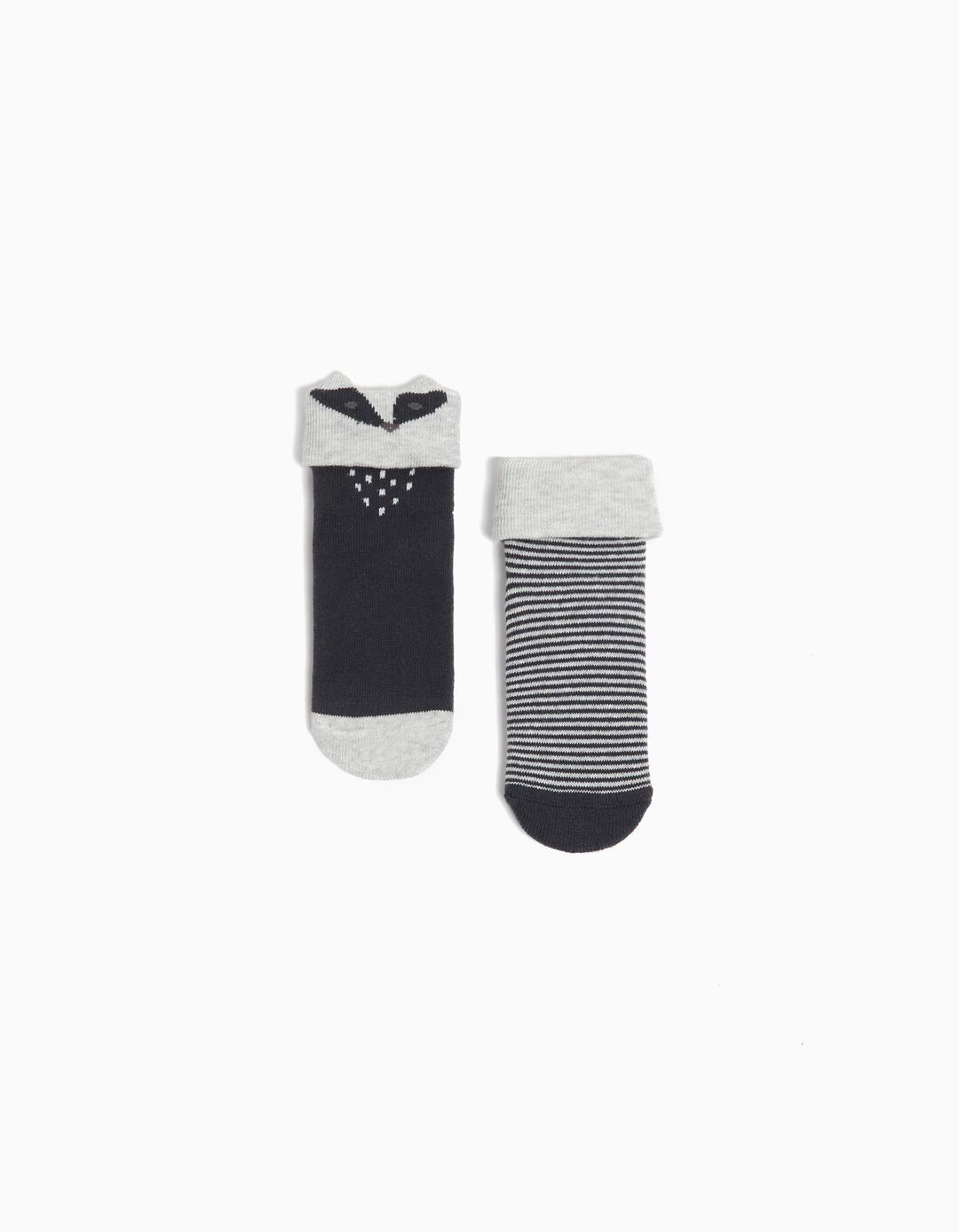 Pack 2 Pares de Meias Antiderrapantes, Bebé, Multicor