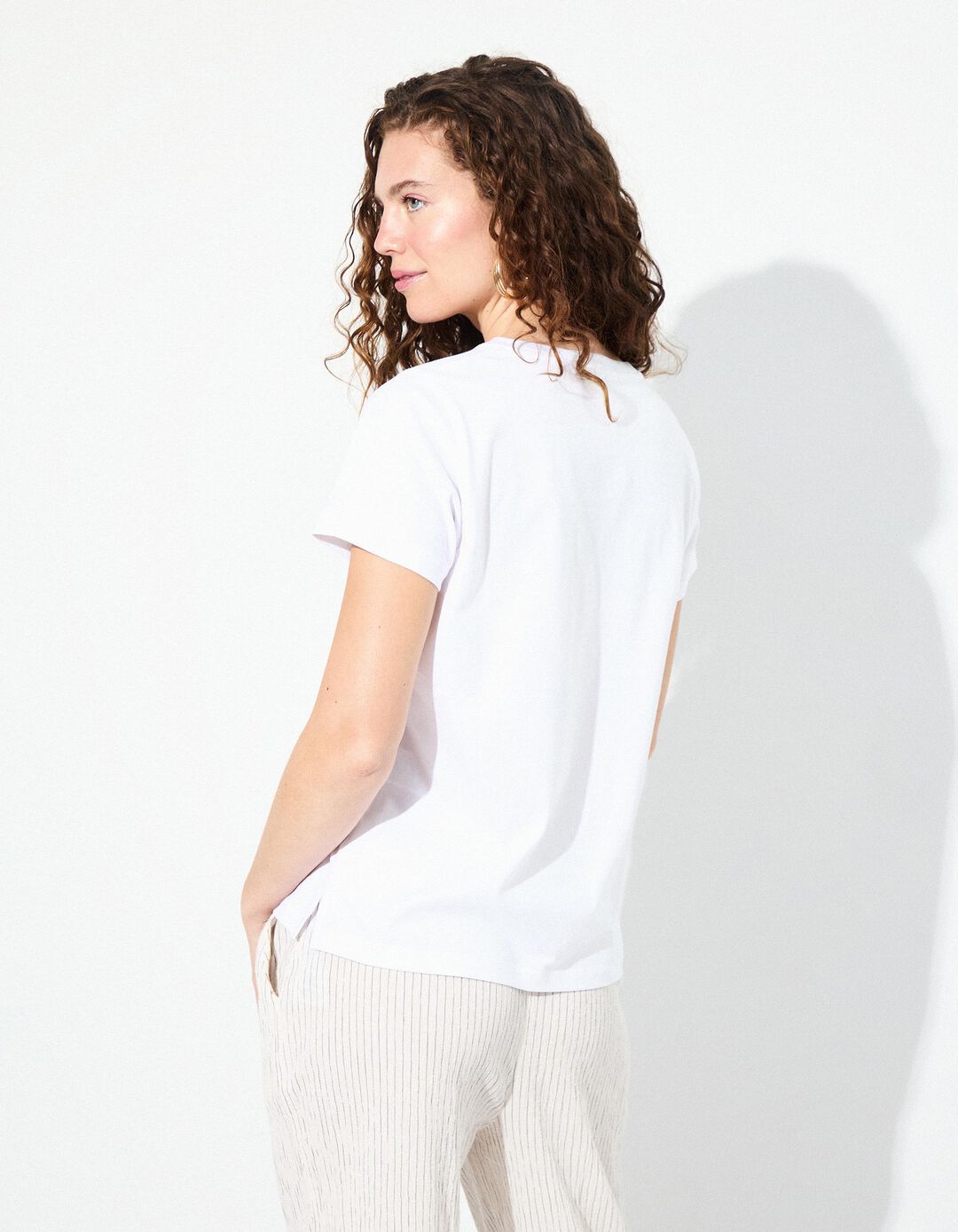 T-shirt, Mulher, Branco 