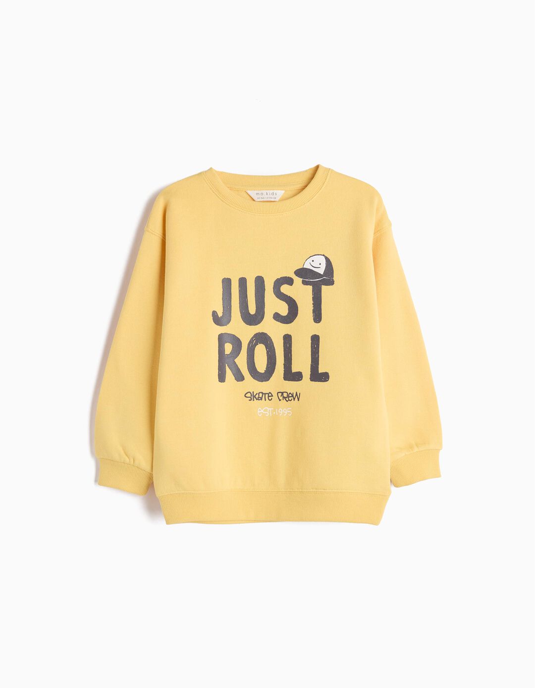 Sweatshirt de Felpa Estampado, Menino, Amarelo
