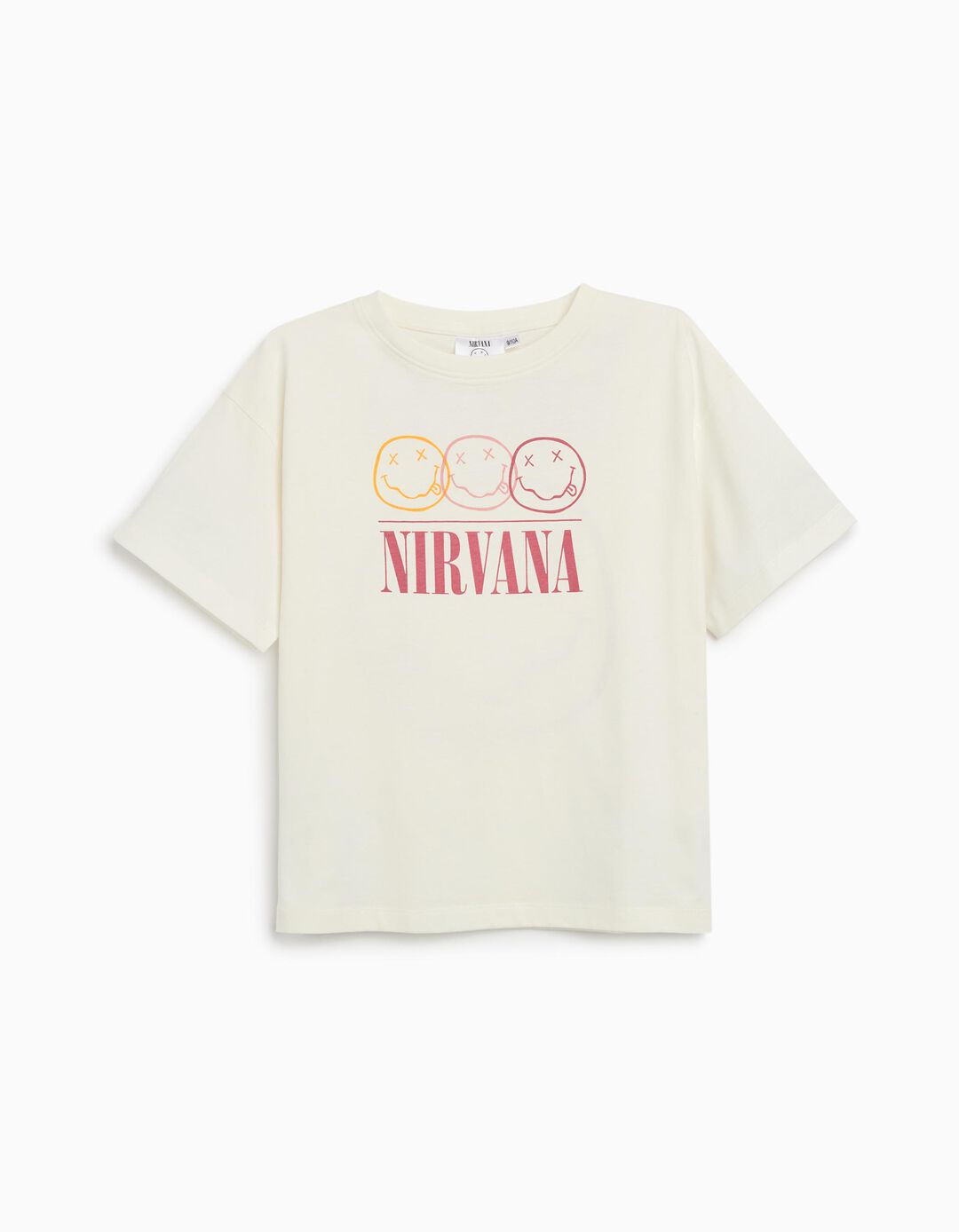 T-shirt 'Nirvana', Menina, Branco