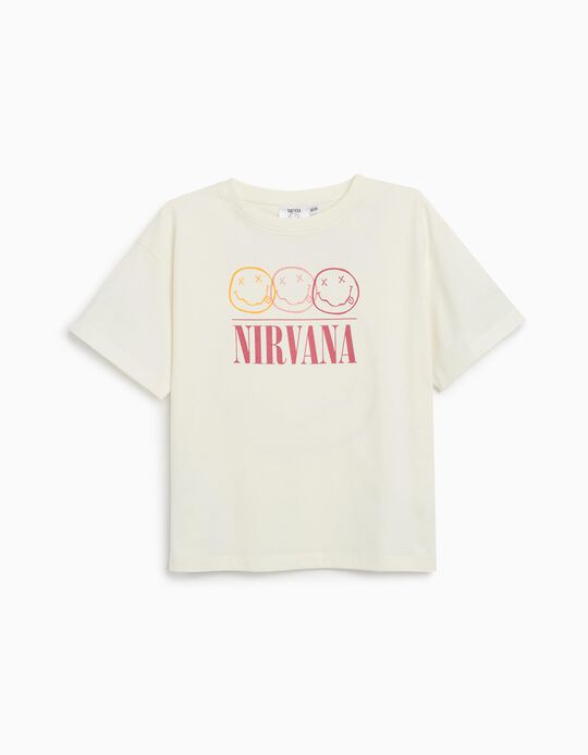 Comprar Online T-shirt 'Nirvana', Menina, Branco