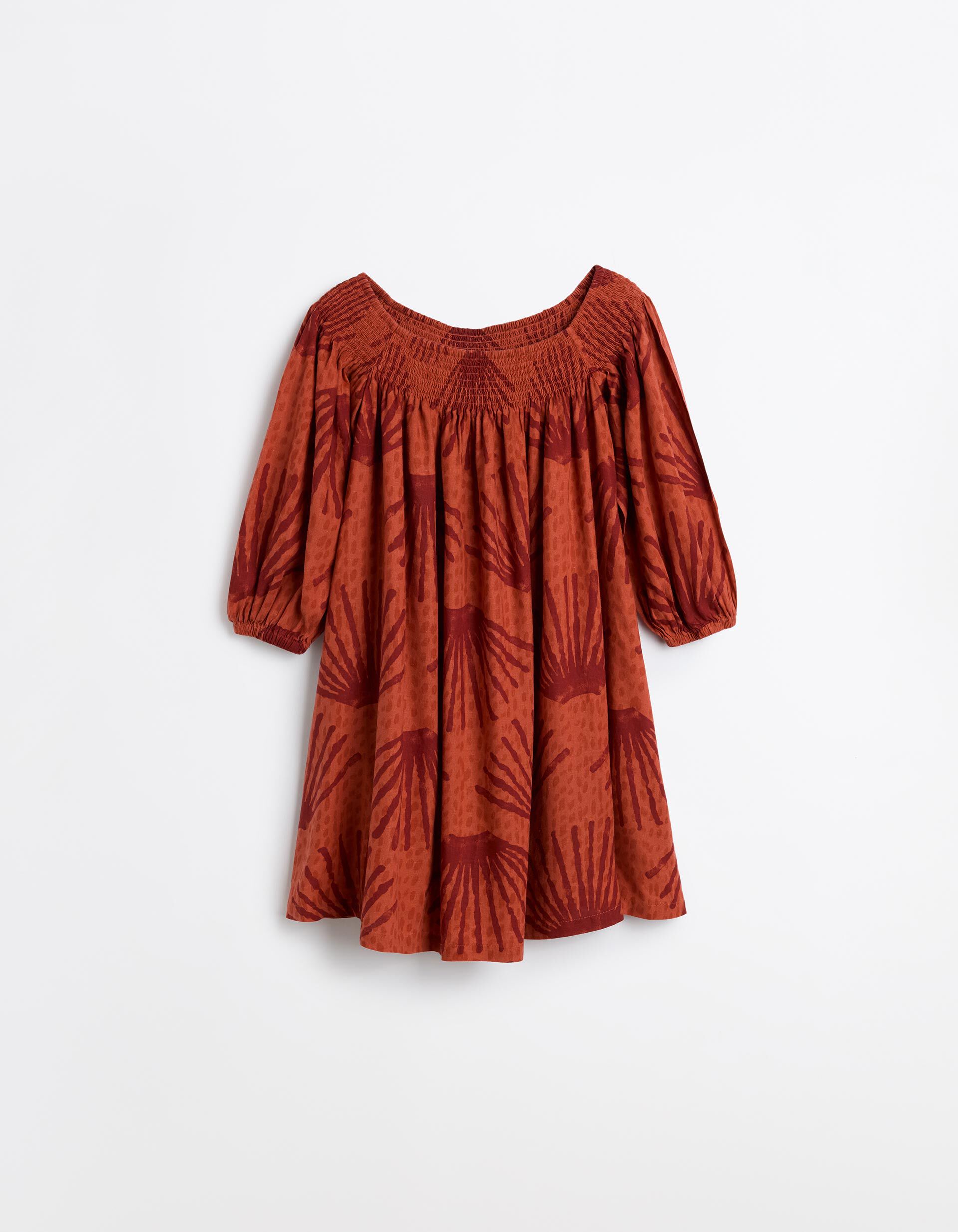 Comprar Online Vestido Com Linho, Mulher, Vermelho Escuro
