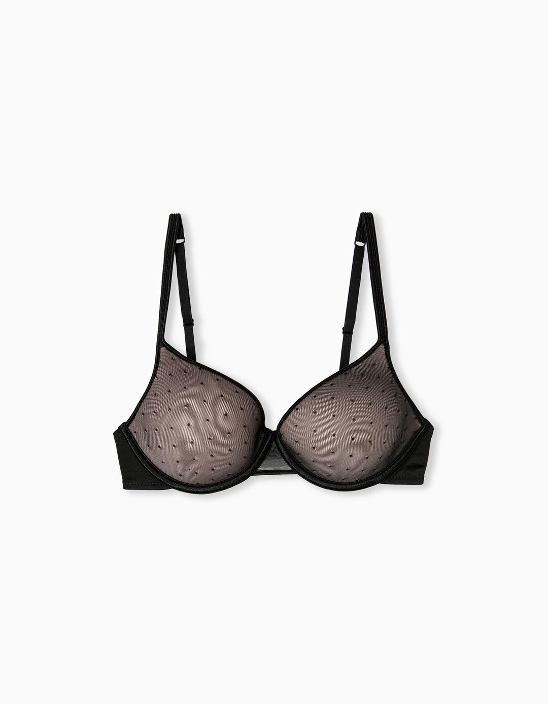 Soutien Rendado Copa C, Mulher, Preto