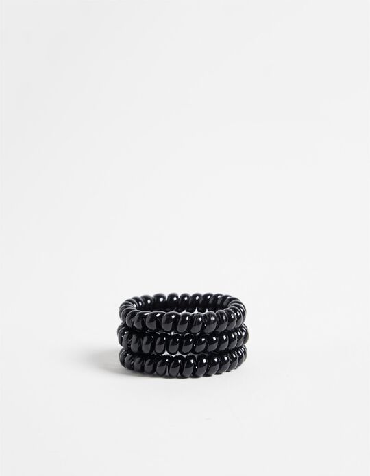 Comprar Online Pack 3 Elásticos de Cabelo, Mulher, Preto