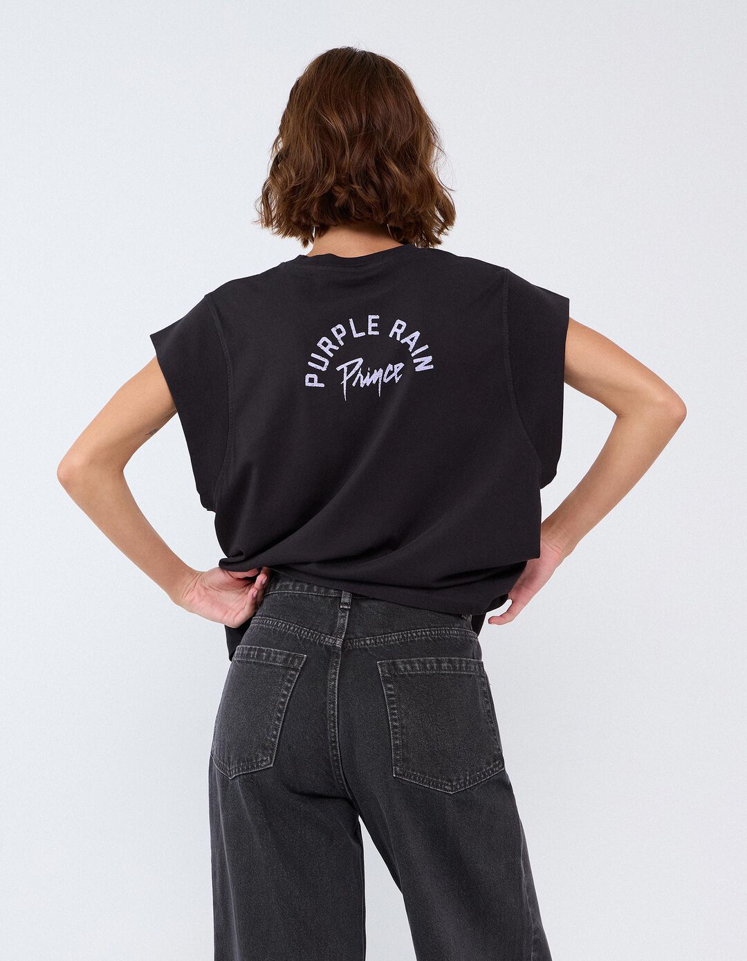 T-shirt 'Purple Rain', Mulher, Cinzento Escuro